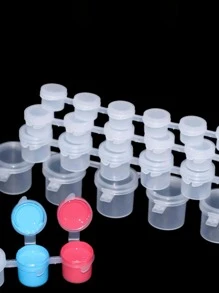 Hộp 12 cái Clear 5ML Palette Box, Hộp sơn đa năng đơn giản để vẽ tranh - Trong sáng - Xem 6