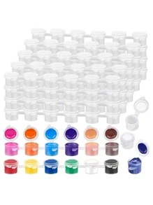 Hộp 12 cái Clear 5ML Palette Box, Hộp sơn đa năng đơn giản để vẽ tranh - Trong sáng - Xem 1