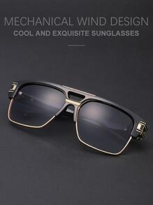 1 par Óculos de Moda com Lentes Tonalizadas e Barra Superior para Homens, Acessórios de Óculos Vintage para Uso Externo, Acessórios de Praia