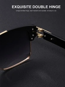 1 par Óculos de Moda com Lentes Tonalizadas e Barra Superior para Homens, Acessórios de Óculos Vintage para Uso Externo, Acessórios de Praia