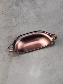 1pc Iron Drawer Pull, Simple Rose Gold Semicircle Design Drawer Handle For Home - Bronze - View 2