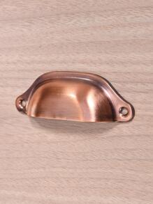 1pc Iron Drawer Pull, Simple Rose Gold Semicircle Design Drawer Handle For Home - Bronze - View 1