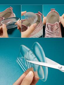 1雙耐磨腳鞋透明矽膠加厚配件適用於運動鞋 - 無色 - 查看 2