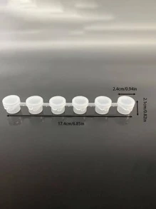 Hộp 12 cái Clear 5ML Palette Box, Hộp sơn đa năng đơn giản để vẽ tranh - Trong sáng - Xem 8