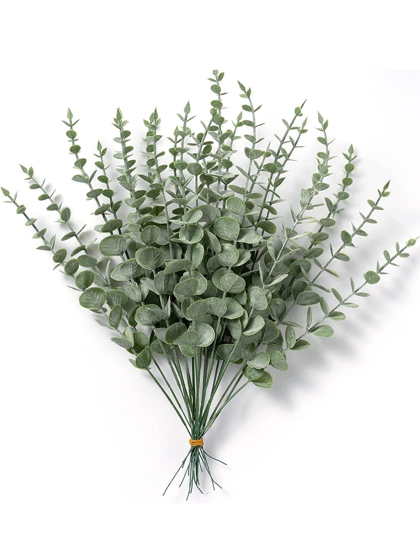 12/15/24pcs Eucalyptus Stems Decor Artificial Eucalyptus Leaves Faux Greenery Branches For Wedding Centerpiece Flower Floral Arrangement Farmhouse Home Decoration, Valentine Day, Gift Gifts Birthday Graduation,Garden Decor,Outdoor Plant,Gardening,Fake Flowers