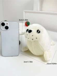1入組織物長毛絨可愛毛絨動物玩具適用於兒童睡眠友誼 - 白色 - 查看 7