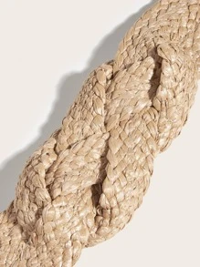 1 件女士 PP 草编中国结波西米亚风格腰带，适合夏季度假、秋季上学、秋季、万圣节