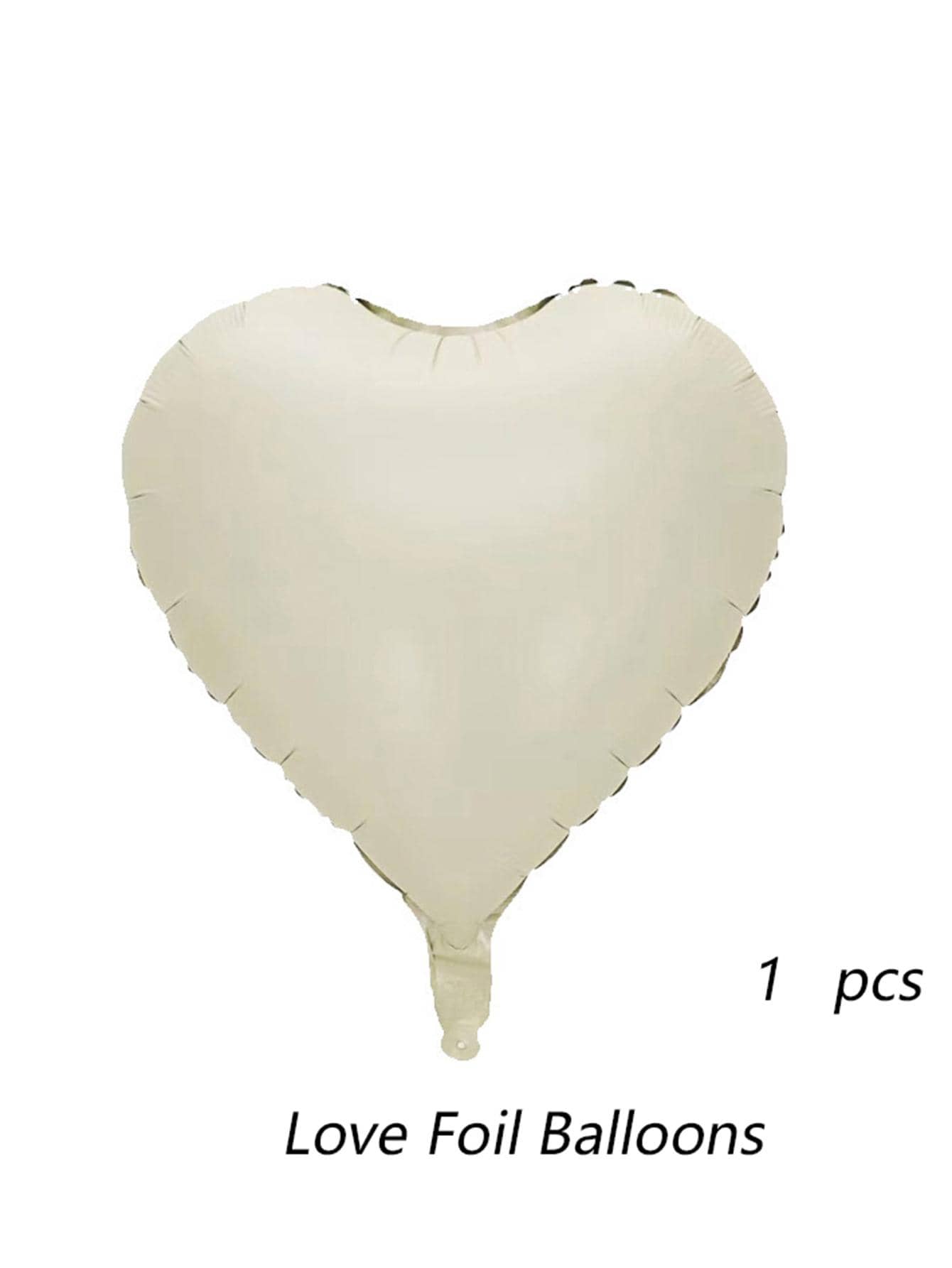 1入組塑膠創意心形裝飾氣球適用於家庭婚禮派對 - 白色 - 查看 1