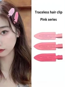 3 chiếc kẹp tóc cá sấu thời trang cho nữ dùng trong cuộc sống hàng ngày kẹp tóc trượt kẹp tóc - Hồng - Xem 4