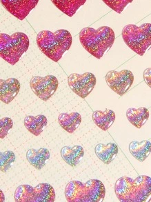 1 Họa Tiết Trái Tim Các Loại Miếng Dán, Miếng Dán Trang Trí Đa Năng Cho Thủ Công DIY, Tay Tài Khoản Trang Trí - Hồng - Xem 6