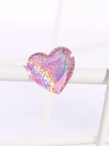 1入組愛心圖案多種多用途裝飾貼紙適用於DIY手帳裝飾用品 - 粉色 - 查看 2