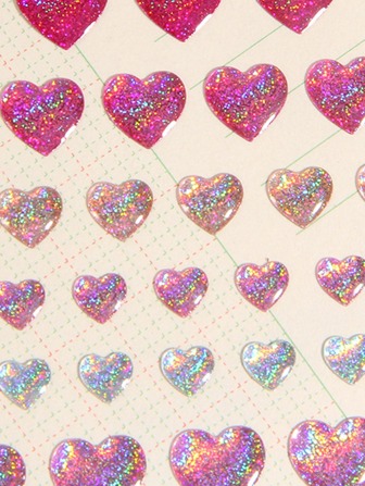 1 ชิ้น ลาย หัวใจ หลากหลาย อเนกประสงค์ ตกแต่ง สติ๊กเกอร์ สำหรับ DIY บัญชีมือ ของตกแต่ง