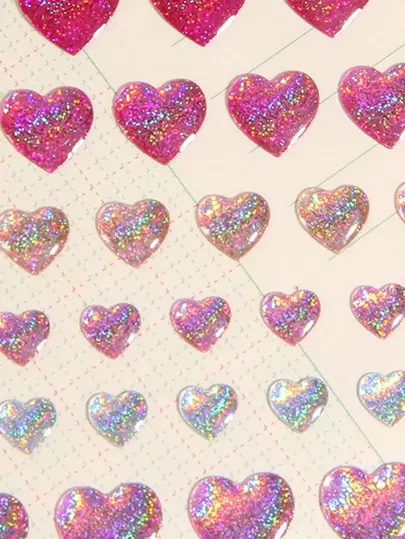 1 Họa Tiết Trái Tim Các Loại Miếng Dán, Miếng Dán Trang Trí Đa Năng Cho Thủ Công DIY, Tay Tài Khoản Trang Trí