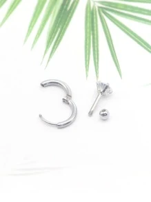 11 cái/bộ Bông tai trang trí bằng kim cương giả - Bạc - Xem 4