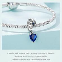 WOSTU Cubic Zirconia Heart Sterling Silver DIY Bead - Silver - View 9