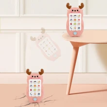 Cartoon Phone Toy Music Sound Telephone Sleeping Toys, Simulation Phone For Kids Early Educational Toy Kids Gifts( Accessories Color Random)School, Student,Stationery,School Supplies - Pink - View 2