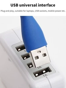 1 set ABS mini USB Luz led portátil Libro Luz para leer 5v 1.2W pequeño USB lámpara plegable vista Luz para dormitorio - Morado - Ver 2