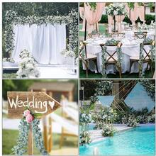 2入組/套塑膠擬真花創意多用途人造花環適用於婚禮裝飾 - 綠色 - 查看 8