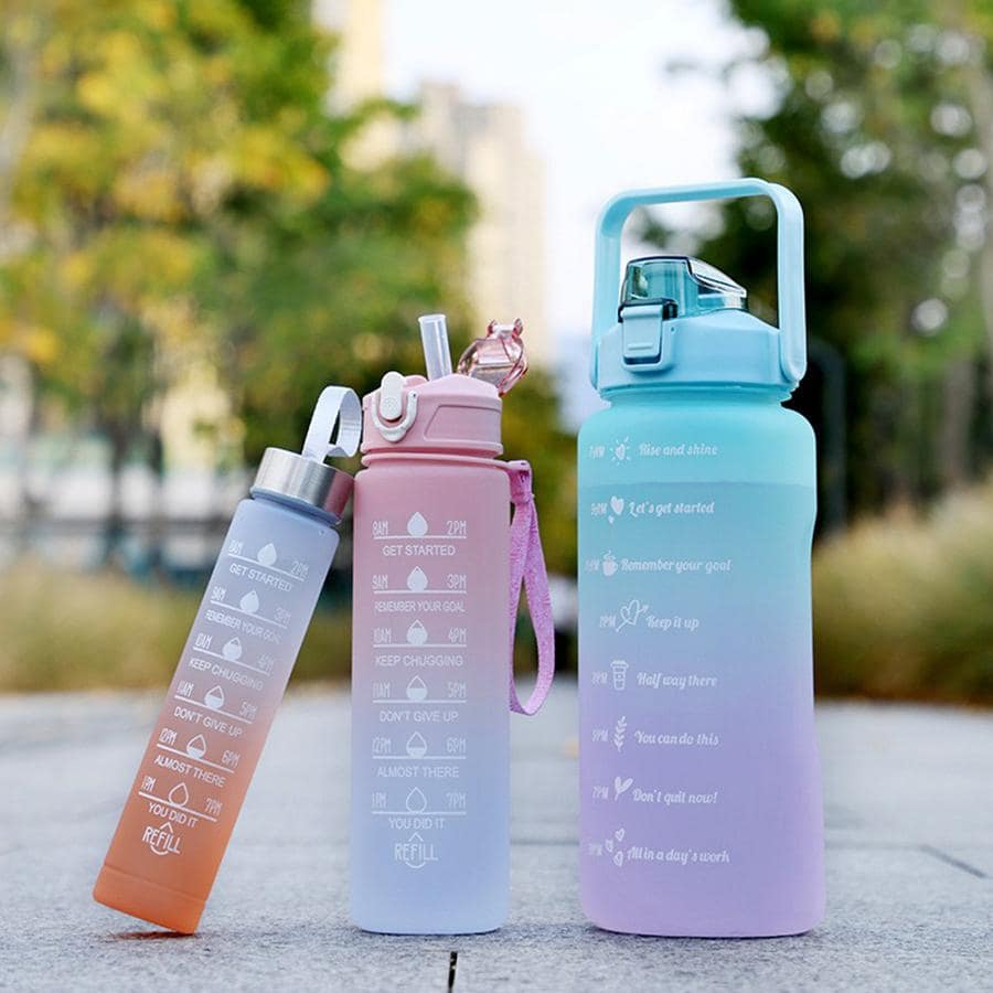Please Return The Goods At The End Of The Month. We Have Registered For The Europe Key Categories Promotion Event That Starts On September 13th. 1 Set Of 3 Water Bottles (2l+900ml+500ml) And 1 Set Of 3 Gradient Color Space Cups; Frosted 2000ml Large Capacity, High Temperature Resistant Water Cup, Sports Kettle, And 3pcs 2l Water Bottles. - Purple - View 4