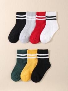 7 pares de calcetines de rayas para niños - Multicolor - Ver 3