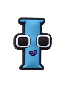 30入組卡通字母設計鞋PVC搞笑配件適用於洞洞鞋 - 彩色 - 查看 6