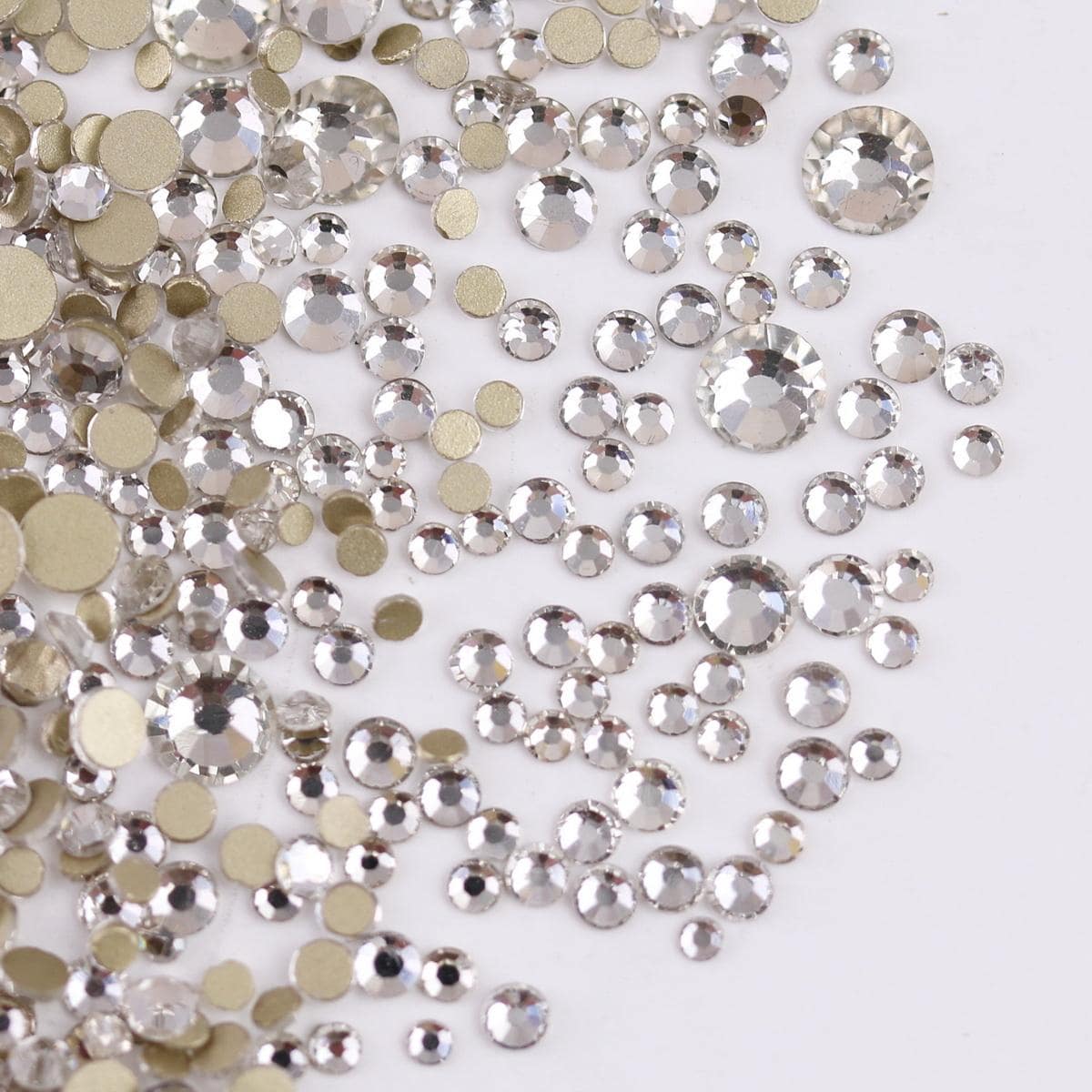 水晶DIY簡約風素色多尺寸裝飾水鑽適用於DIY鞋裝飾 - 無色 - 查看 1