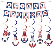 Set 4 de julio adorno Día de la Independencia decoraciones suministros - Multicolor - Ver 1