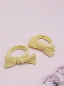 10入組蝴蝶結裝飾髮圈 - 彩色 - 查看 3
