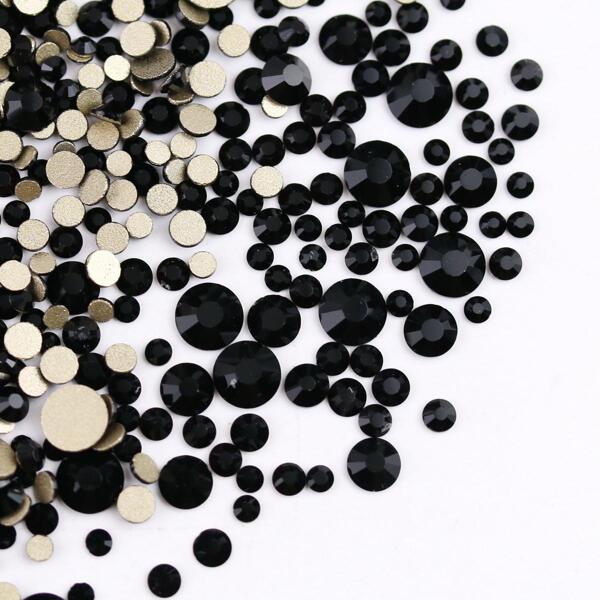 1200pcs/pack Crystal DIY Decoration, Simple Solid Color Multi-size Decorative Rhinestone For DIY Craft, Cloth, Bag, Shoe Decor