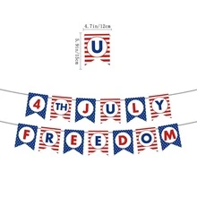 Set 4 de julio adorno Día de la Independencia decoraciones suministros - Multicolor - Ver 2