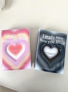 1 pieza Álbum de fotos con diseño de corazón - Negro - Ver 4