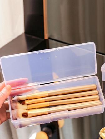 1入組透明化妝刷收納盒