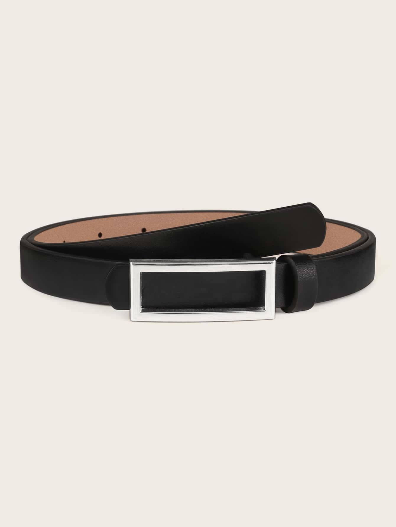 Geometric Buckle Belt Summer, School Fall, Autumn, Halloween - Black - View 1