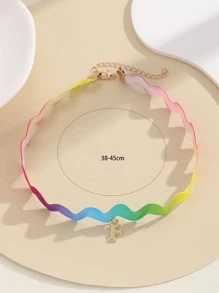 Vòng cổ mặt dây chuyền chữ cái 1 cái - Nhiều màu - Xem 3