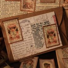 30入組復古圖案自粘材料適用於DIY - 棕色 - 查看 6