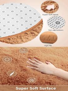 1 Chiếc Đồng Màu Sang Trọng Thảm Kaki Màu Polyester Sang Trọng Sàn Cho Phòng Khách, Phòng Ngủ - Màu Khaki - Xem 6