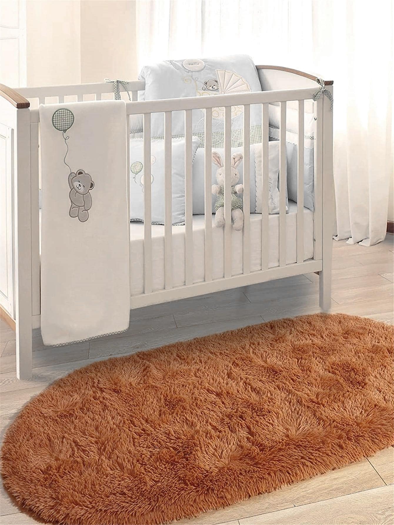 1 Chiếc Đồng Màu Sang Trọng Thảm Kaki Màu Polyester Sang Trọng Sàn Cho Phòng Khách, Phòng Ngủ