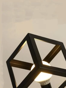 1pc Geometric Design Ceiling Lamp, Simple Black Iron Hollow Out Design Ceiling Lamp For Home,Home Decor ,Room Decor,Wall Decor - Black - View 9