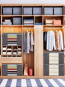 1pc Portable Clothes Storage Bag - Grey - View 5