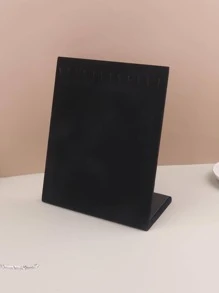 1pc Solid Color Jewelry Rack - Black - View 3