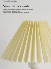 1pc PVC Desk Lamp, Creative Ruched Design LED Desk Lamp For Home - Yellow - View 3