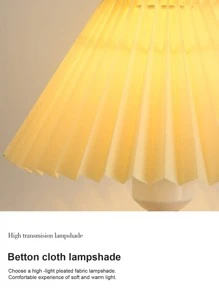 1pc PVC Desk Lamp, Creative Ruched Design LED Desk Lamp For Home - Yellow - View 5