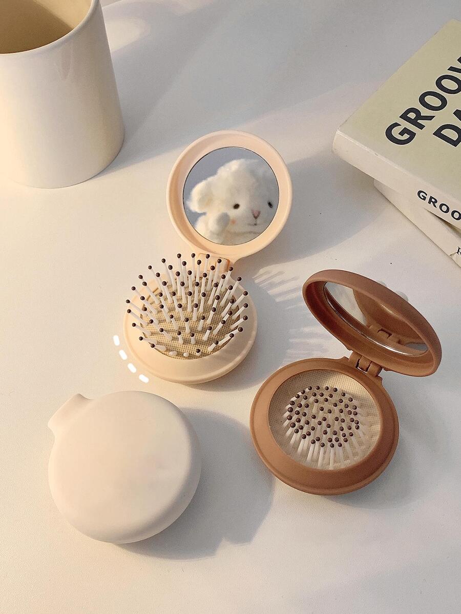 1 件装垫式桨式发刷，适合男士和女士，旅行用发刷，用于造型、吹干和拉直，适合所有发质的专业发刷 - 白色 - 查看 1