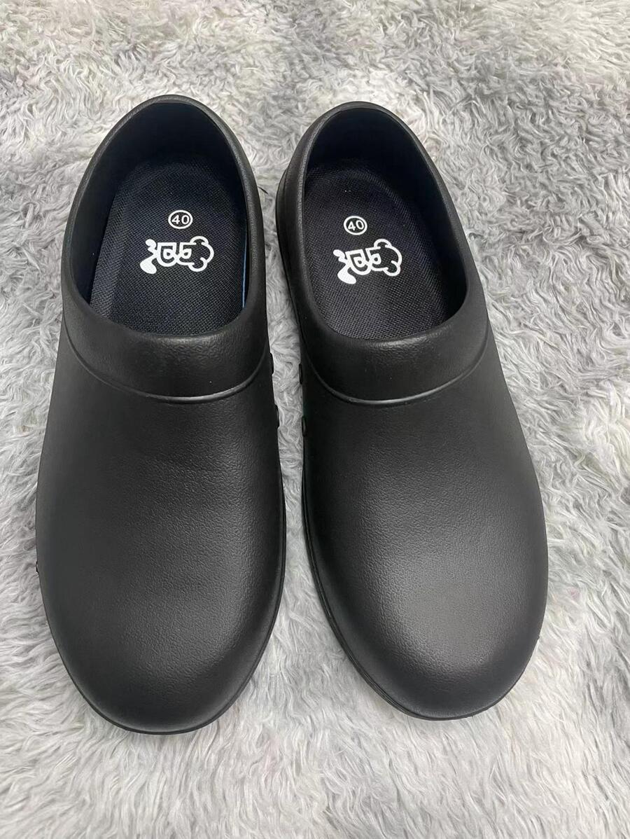 時尚洞洞鞋適用於極簡風格工作木屐 - 黑色 - 查看 1