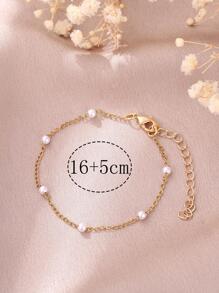 Đồ trang trí Ngọc Trai giả Vòng tay - Vàng - Xem 5