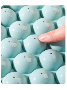 1pc PP Ice Cube Mould With Cover, Modernist Ice Cube Maker Tray For Kitchen - Blue - View 7
