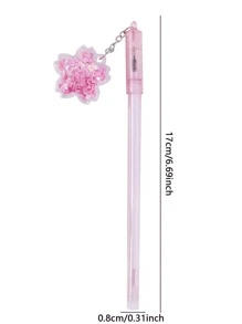 2 chiếc Bút Gel trang trí hoa, Bút gel nhựa trang trí hoa hiện đại cho văn phòng, trường học - Nhiều màu - Xem 7