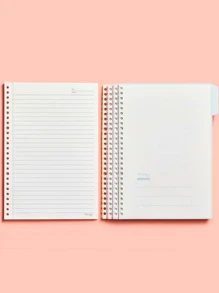 Wen gu 60 cái/bộ Letter Graphic Notebook, Di Động Đơn Giản Tạp Chí Notebook Cho Học Sinh, Văn Phòng - Màu xanh lam - Xem 4