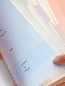 Wen gu 60 cái/bộ Letter Graphic Notebook, Di Động Đơn Giản Tạp Chí Notebook Cho Học Sinh, Văn Phòng - Màu xanh lam - Xem 6