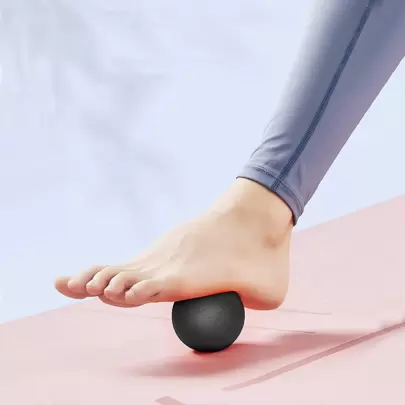 TPR 黑色健身按摩球，用于肌肉放松，健身房配件，运动，健身房，家庭锻炼，按摩器，按摩